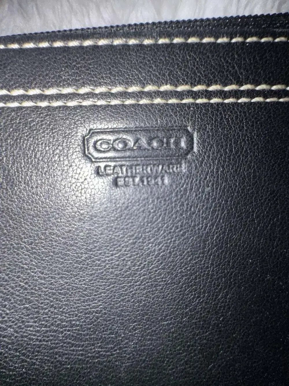 Coach Leatherware Est. 1941 Black Leather Zip Coin Purse and Key Case